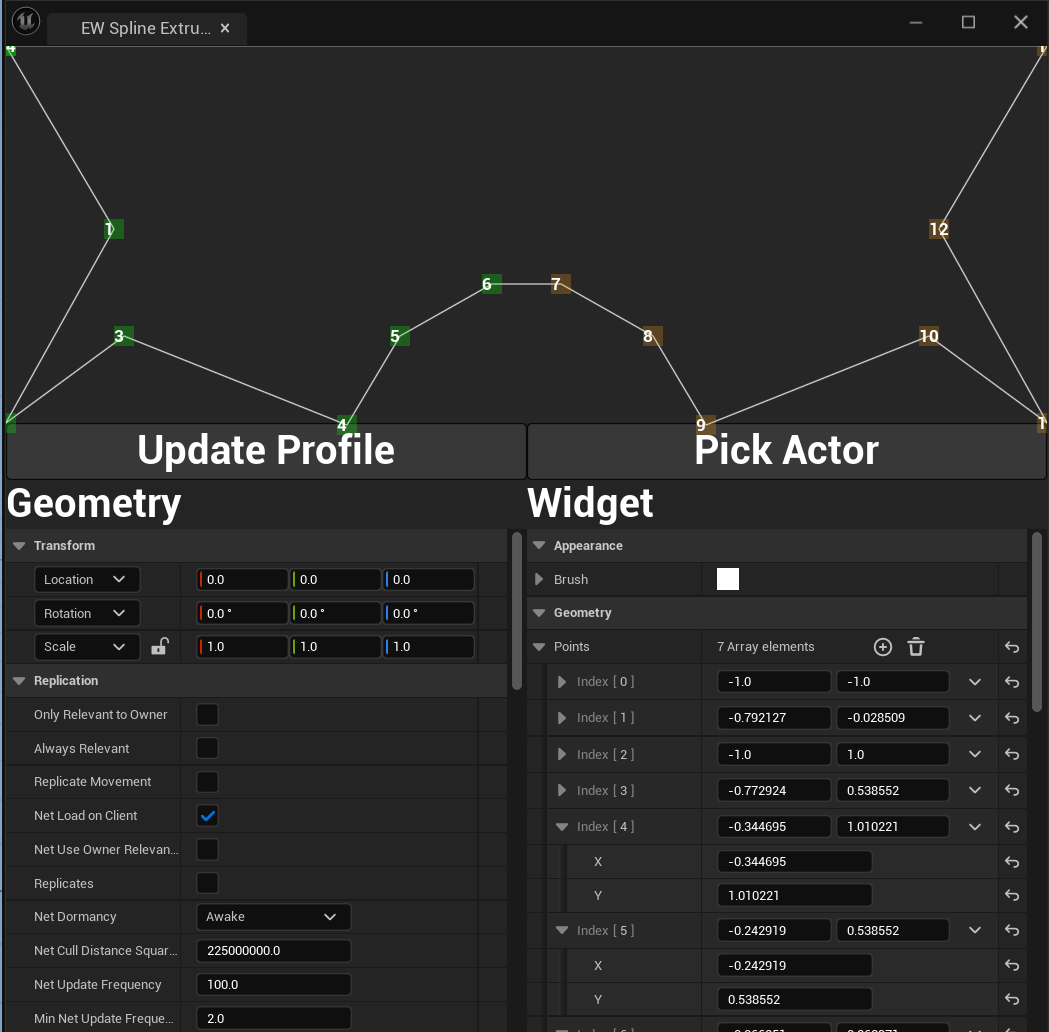 Profile Editor Widget